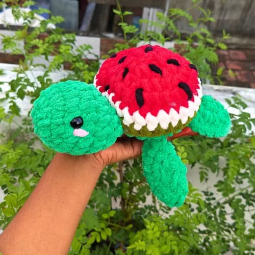 Watermelon Turtle Plushie