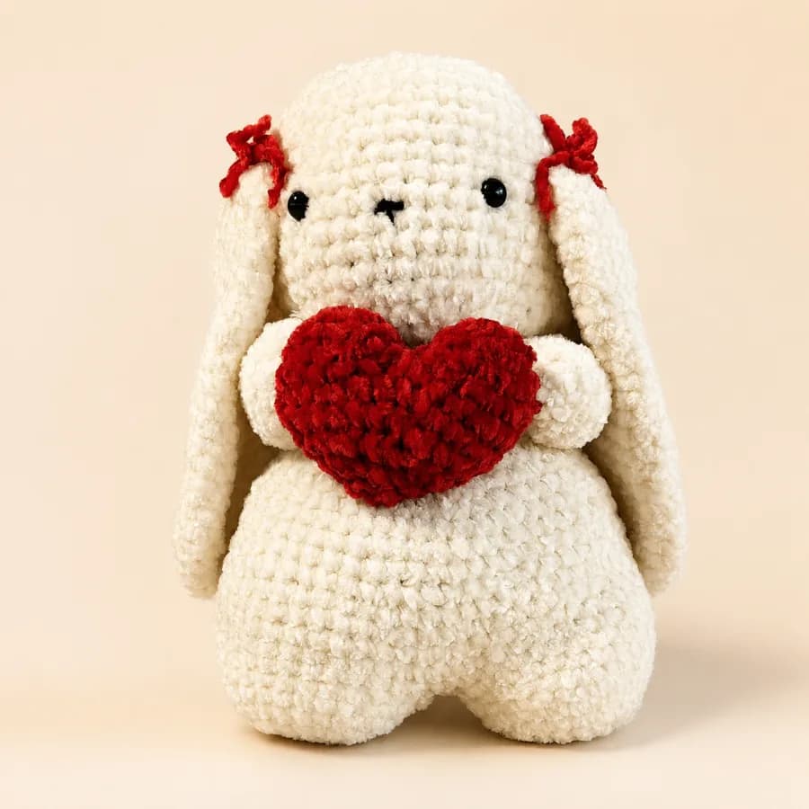 Heart Bunny Amigurumi
