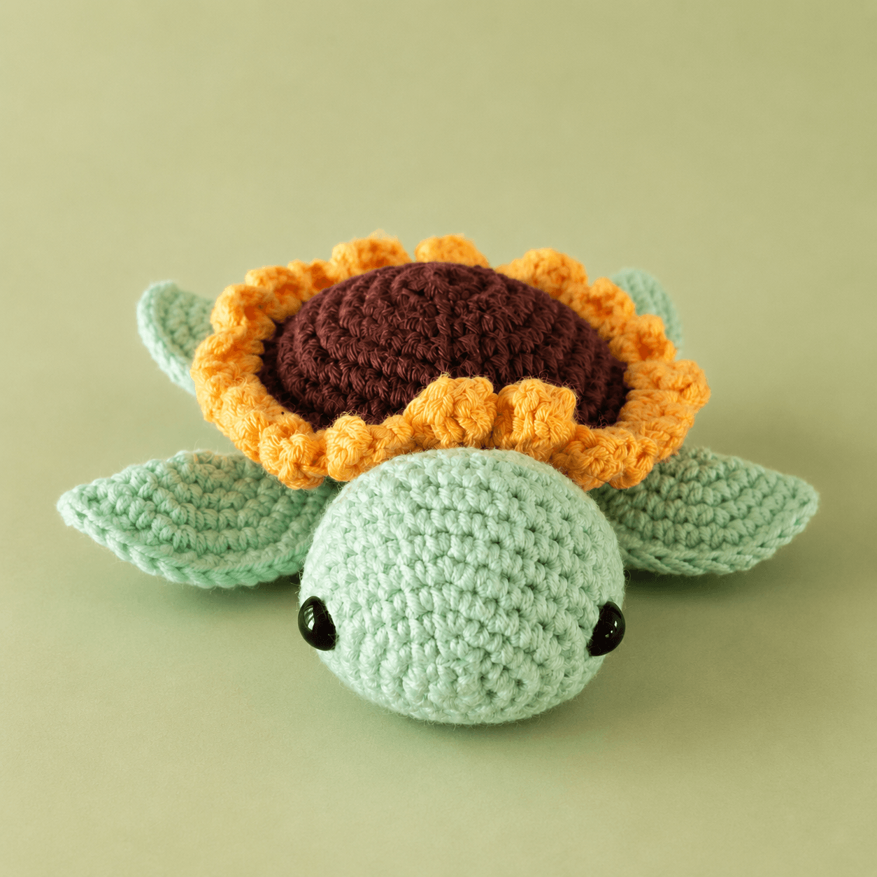 Handmade sunflower turtle plushie